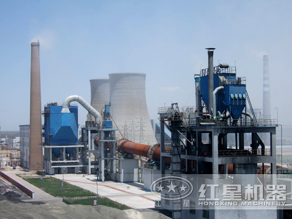 冶金回轉(zhuǎn)窯煅燒現(xiàn)場(chǎng)