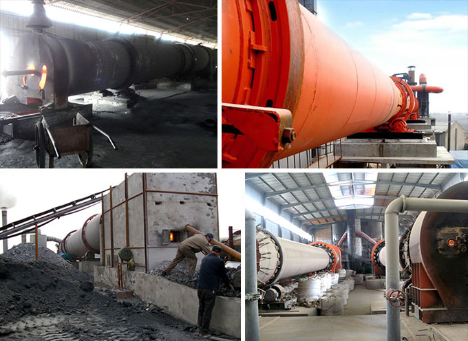 不同作業(yè)現(xiàn)場(chǎng)的回轉(zhuǎn)窯