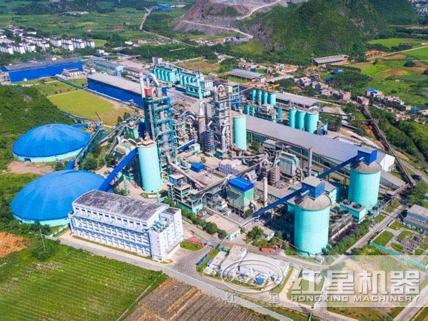 水泥窯作業(yè)俯視圖