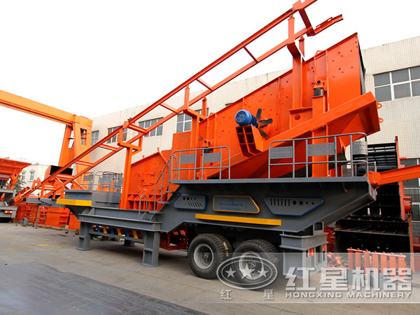 河卵石移動破碎站