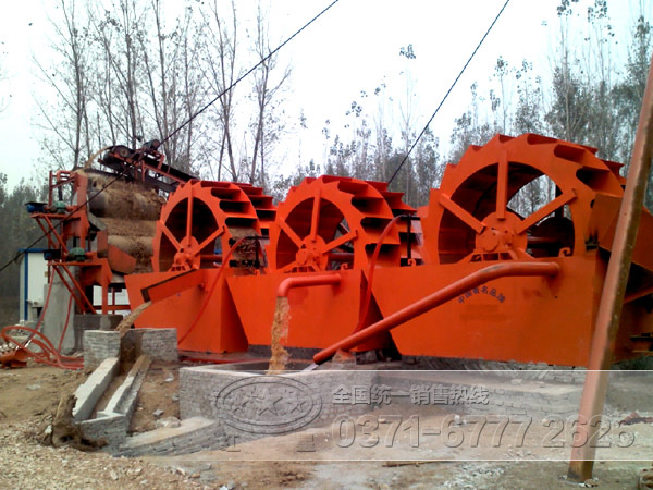 洗砂機(jī)工作現(xiàn)場